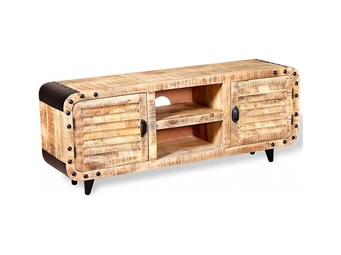 Meuble TV Bois de manguier massif 120 x 30 x 50 cm