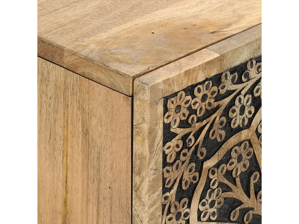 Mueble de TV madera maciza de mango 105x33x46 cm