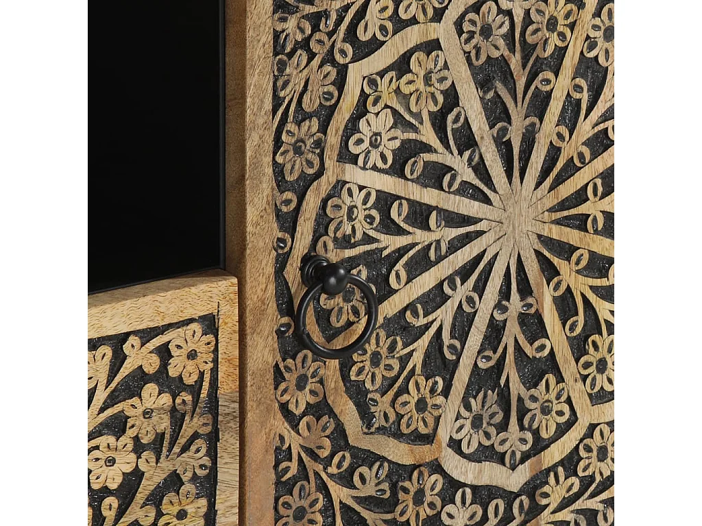 Meuble TV 105x33x46 cm Bois massif de manguier