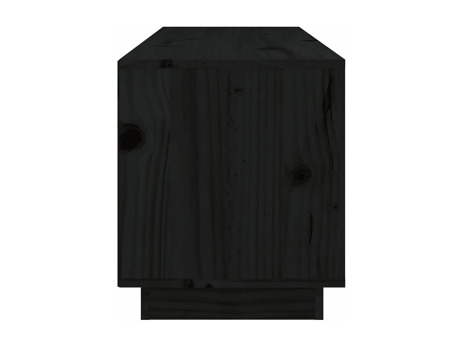 Meuble TV Noir 105x34x40 cm Bois de pin massif