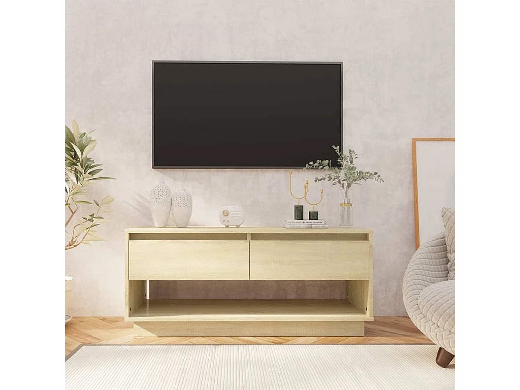 Meuble TV Chêne sonoma 102x41x44 cm Aggloméré