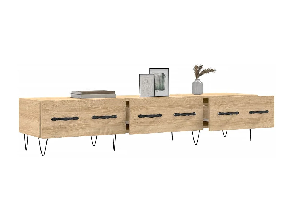 Meuble TV chêne sonoma 150x36x30 cm bois d'ingénierie