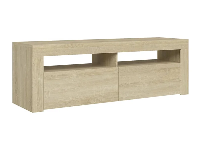 Móvel de TV com luzes LED 120x35x40 cm carvalho sonoma