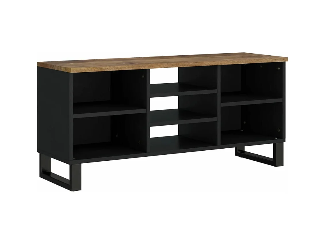 Meuble TV 100x33x46 cm bois de manguier et d'ingénierie