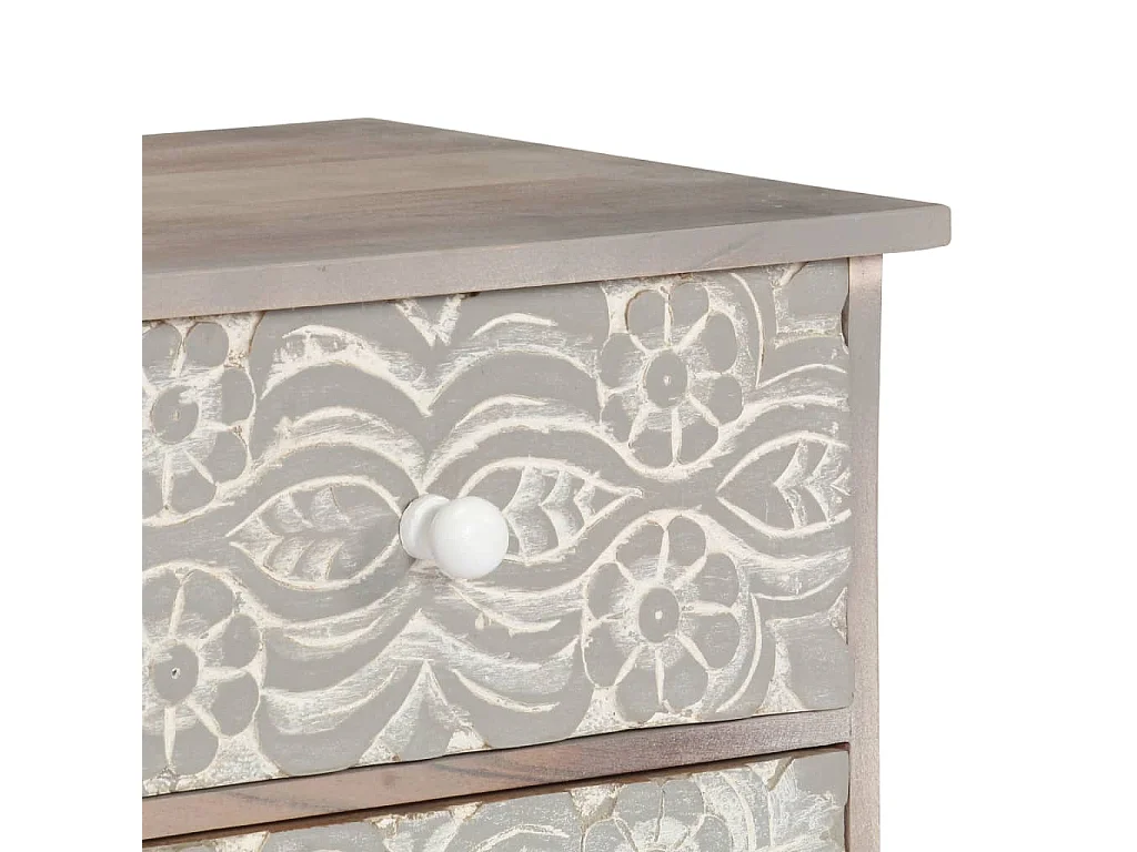 Mueble de TV de madera maciza de acacia 120x30x40 cm