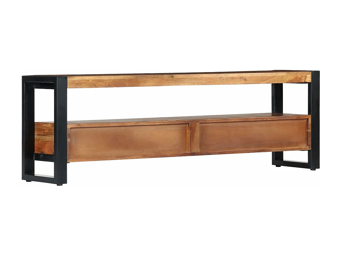 Mueble de TV madera maciza de acacia 140x30x45 cm