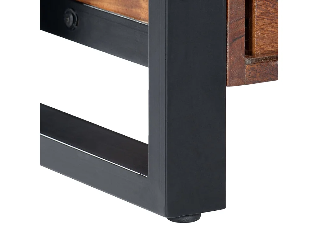 Mueble de TV madera maciza de acacia 140x30x45 cm