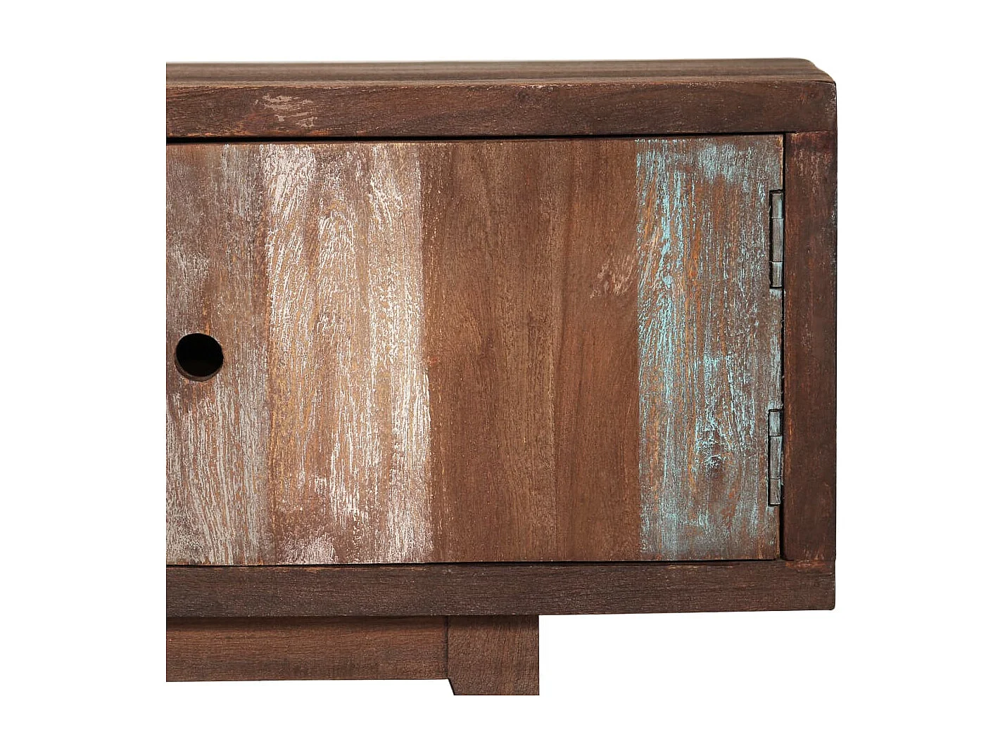 Móvel de TV vintage em madeira de acácia maciça 118x30x40 cm