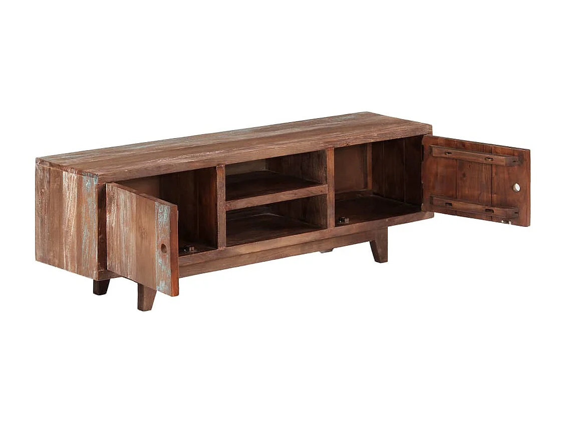 Meuble TV Bois d'acacia massif Vintage 118 x 30 x 40 cm