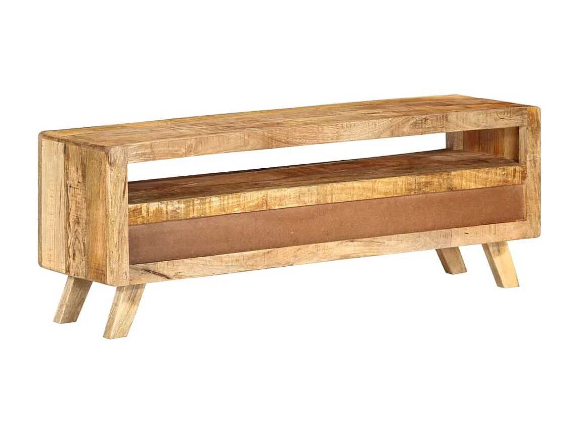 Mueble de TV madera maciza de mango 110x30x40 cm