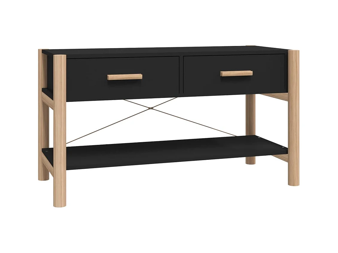 Meuble TV Noir 82x38x45 cm Bois d'ingénierie