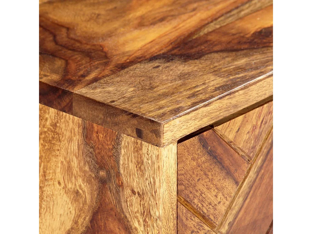 Meuble TV 140 x 30 x 45 cm Bois de Sesham massif