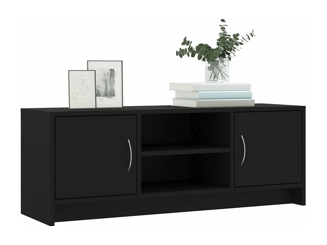 Tv-meubel 102x30x37,5 cm bewerkt hout zwart