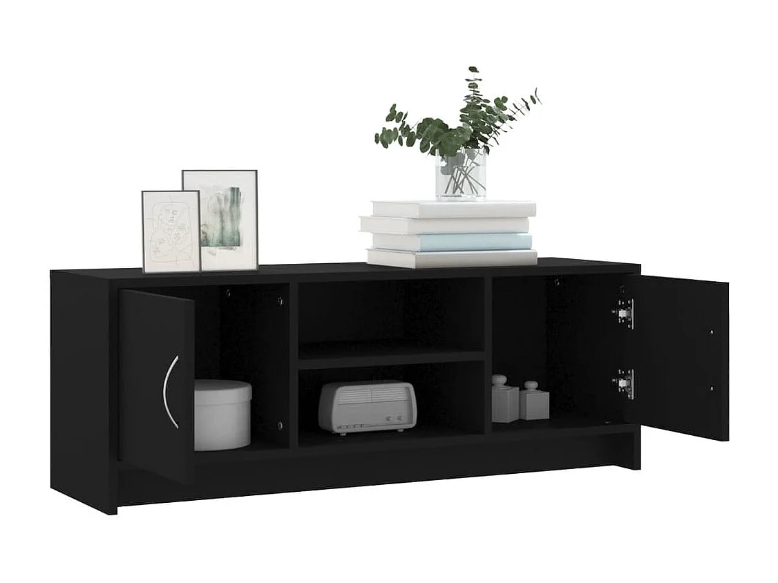 Tv-meubel 102x30x37,5 cm bewerkt hout zwart