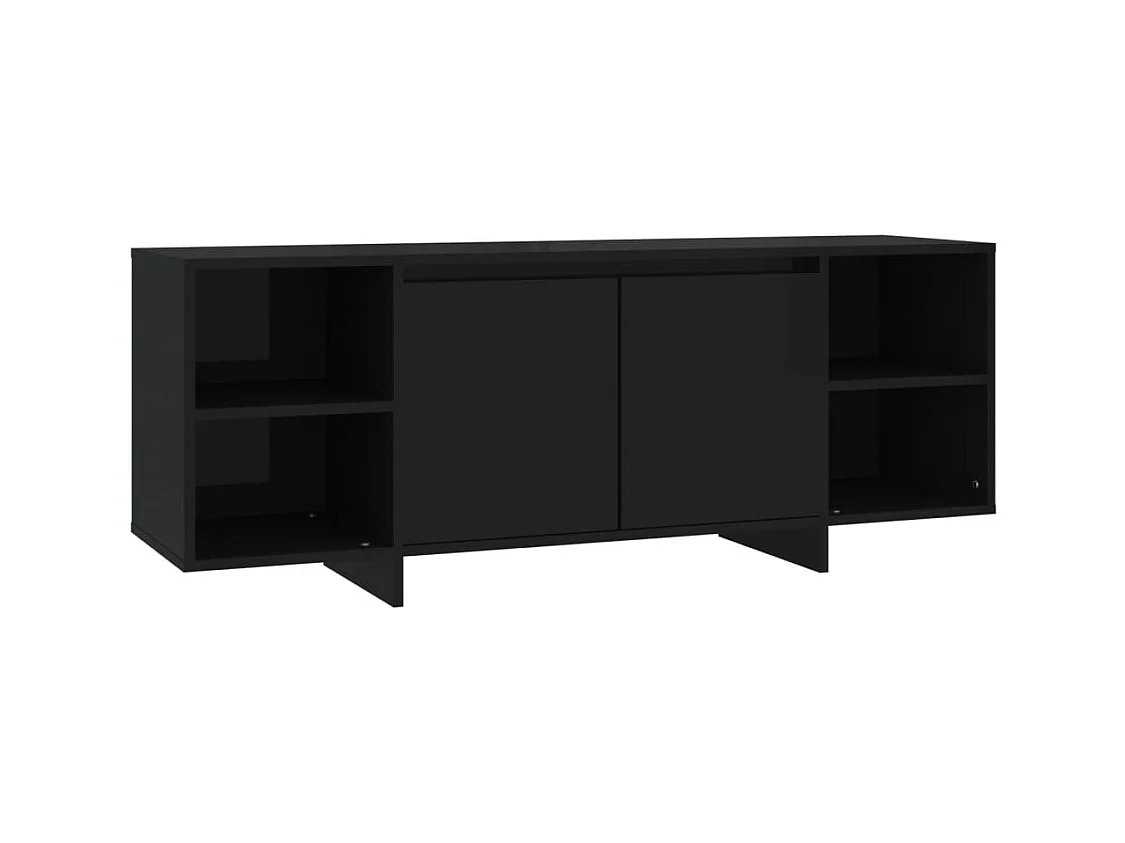 Meuble TV Noir 130x35x50 cm Bois d'ingénierie