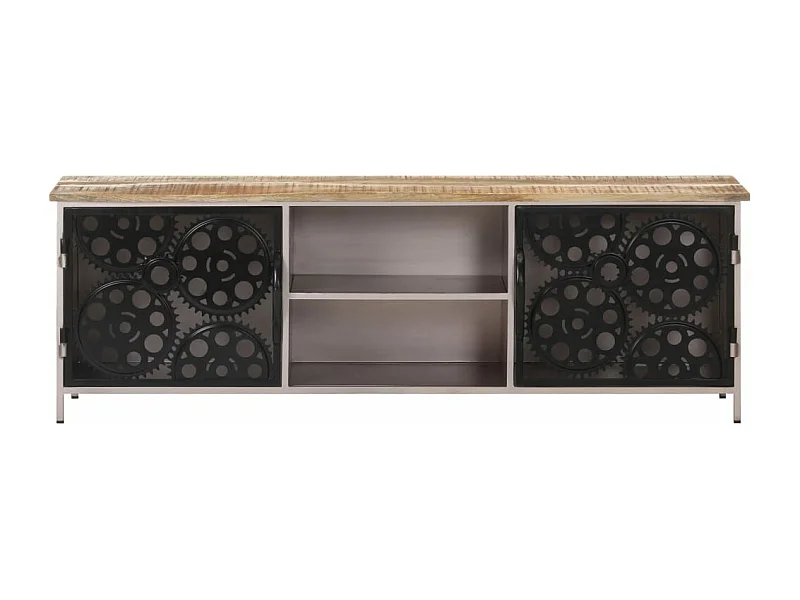 Mueble para TV de madera de mango rugosa 120x30x40 cm