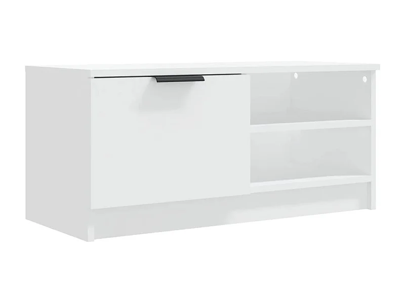 Meuble TV Blanc 80x35x36,5 cm Bois d'ingénierie