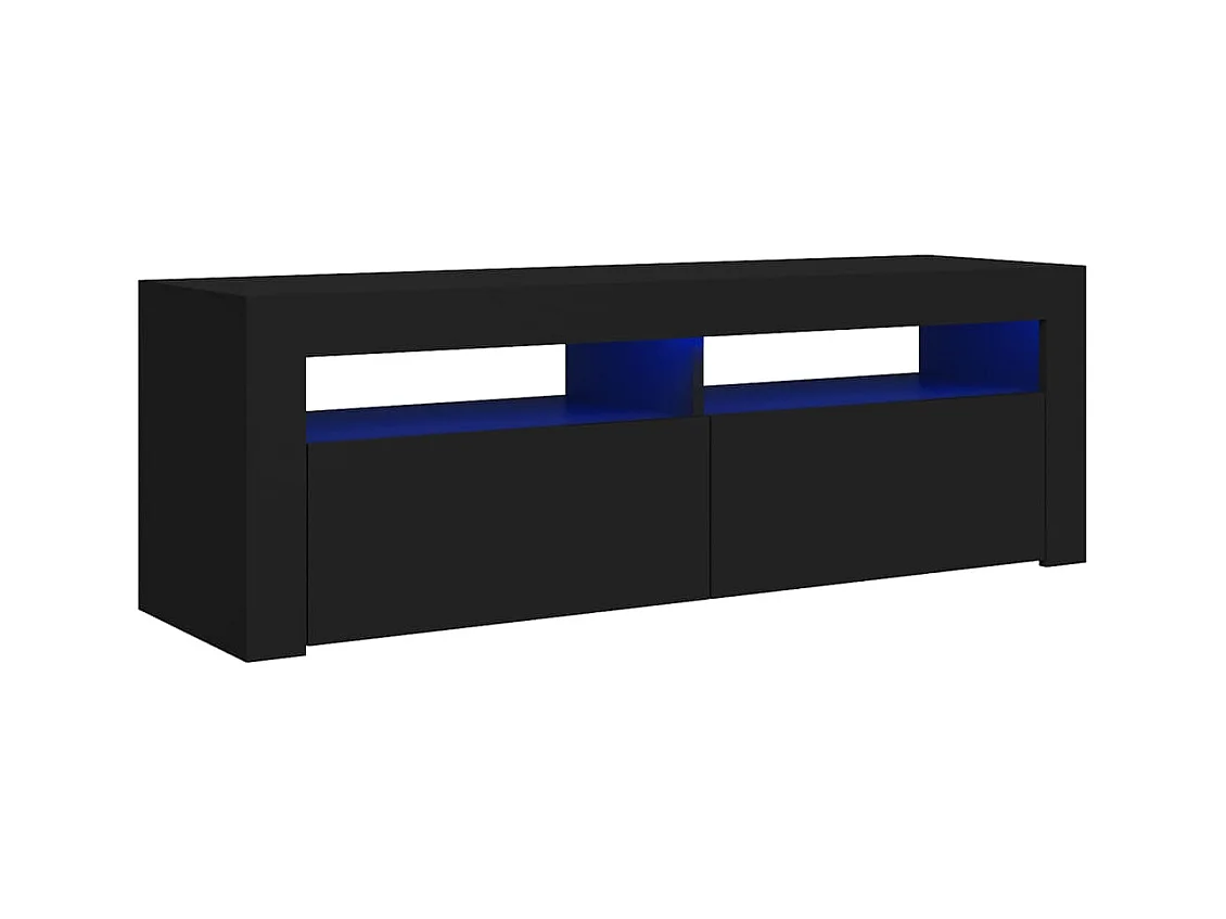 Meuble TV avec lumières LED noir 120x35x40 cm