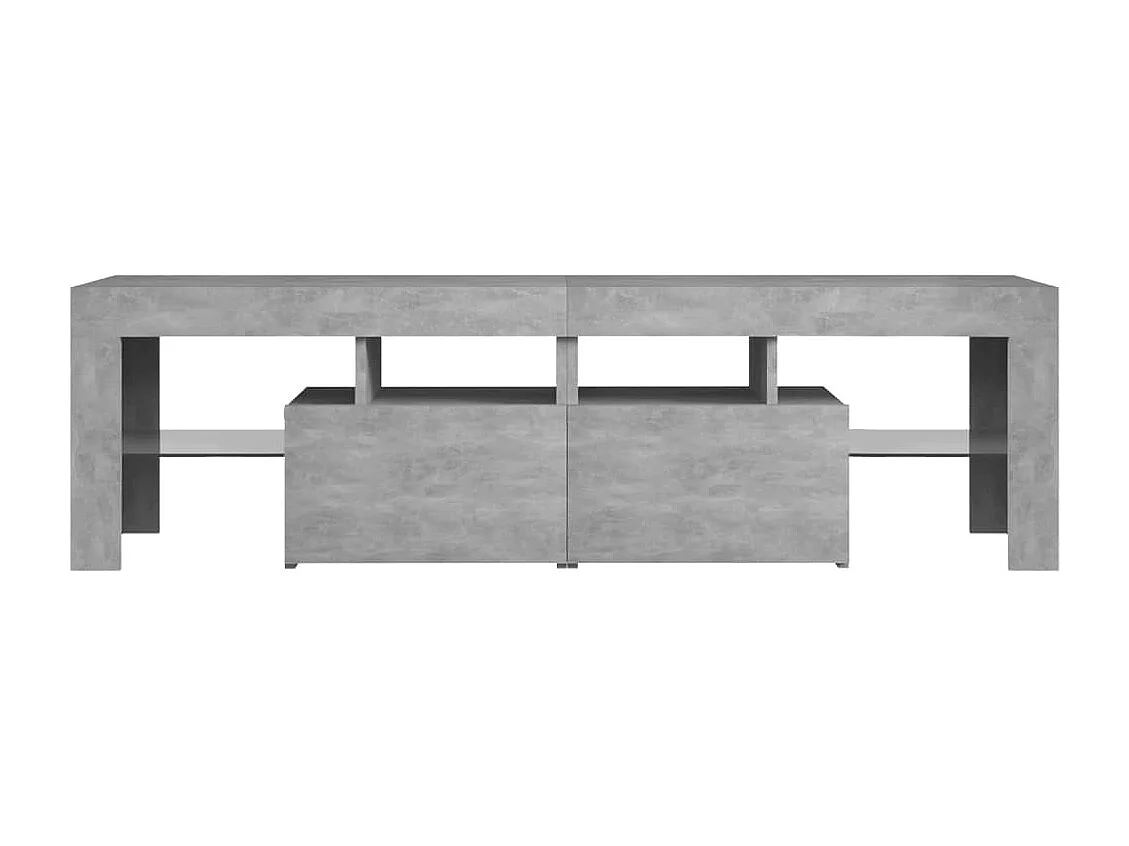 Tv-meubel met LED-verlichting 140x36,5x40 cm betongrijs