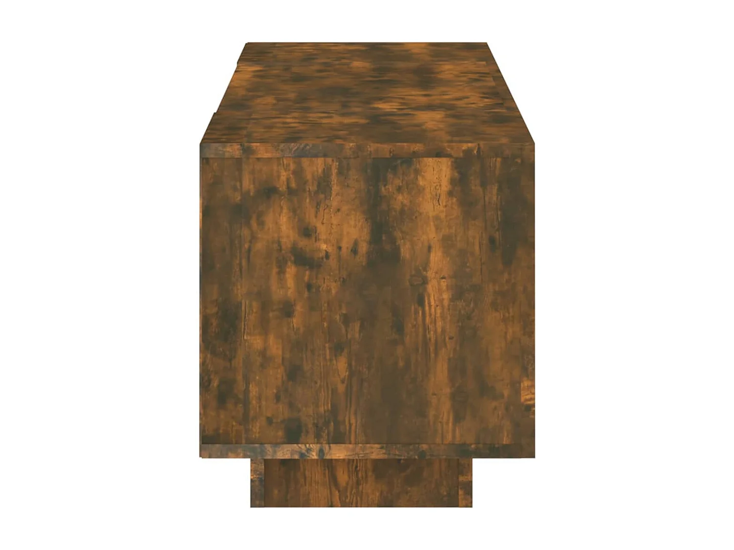 Meuble TV avec lumières LED Chêne fumé 160x35x40 cm