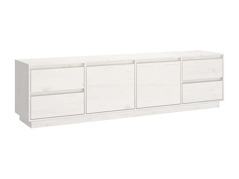 Mueble de TV madera maciza de pino blanco 176x37x47,5 cm