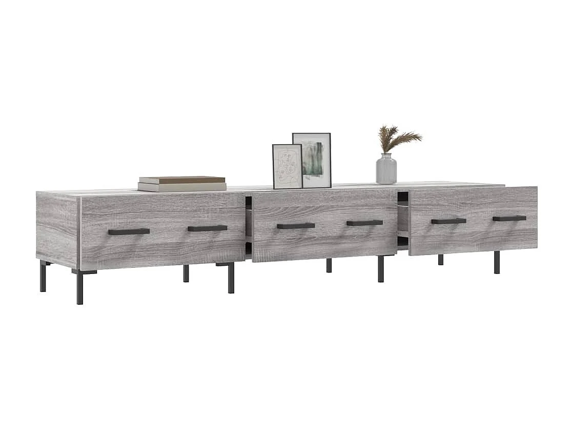 Móvel de TV 150x36x30 cm derivados de madeira cinzento sonoma