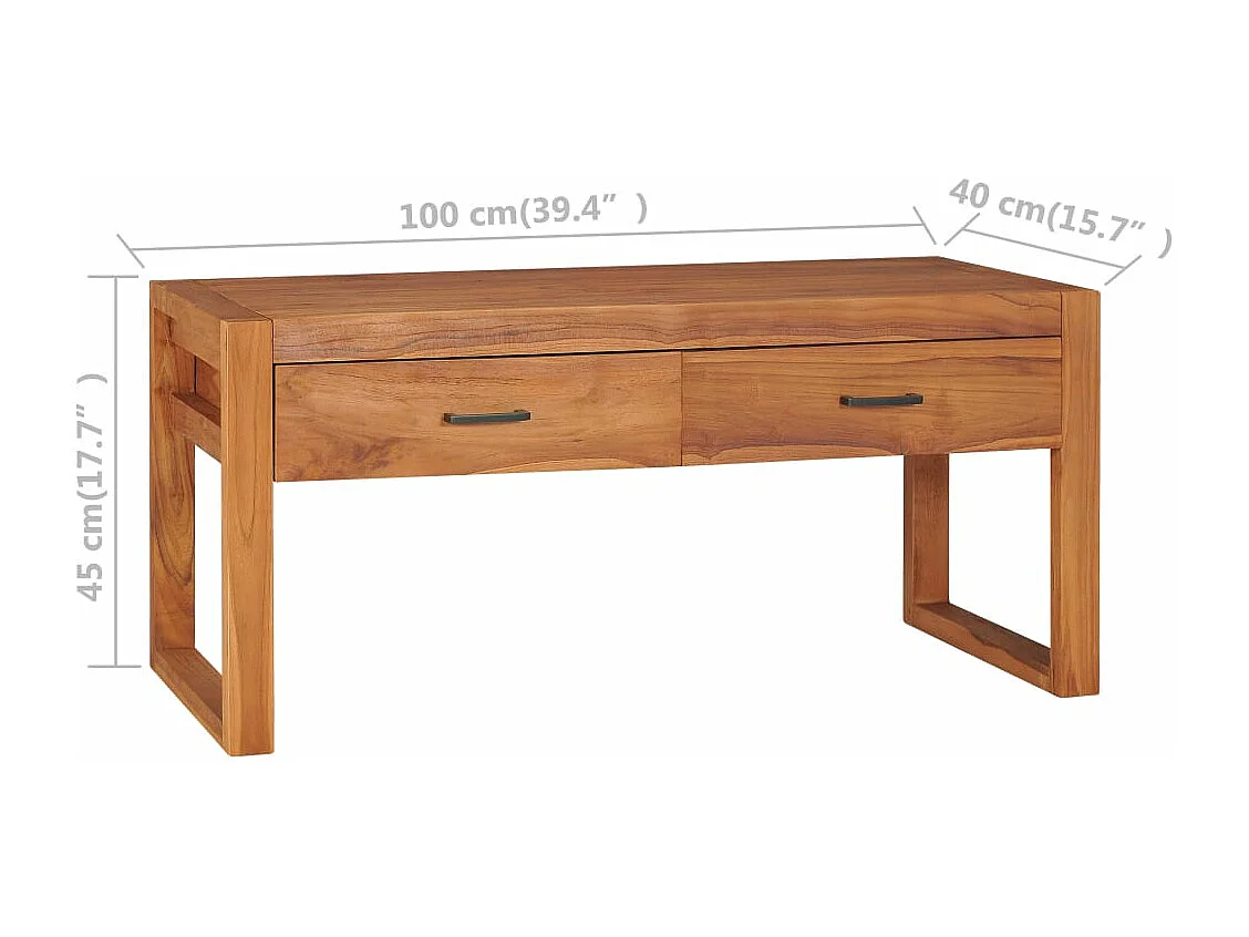 Meuble TV 100x40x45 cm Bois de teck