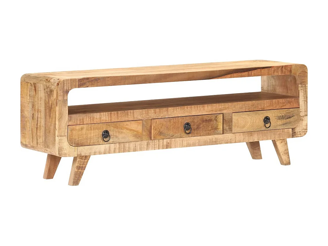 Tv-meubel 117x30x41 cm massief ruw mangohout
