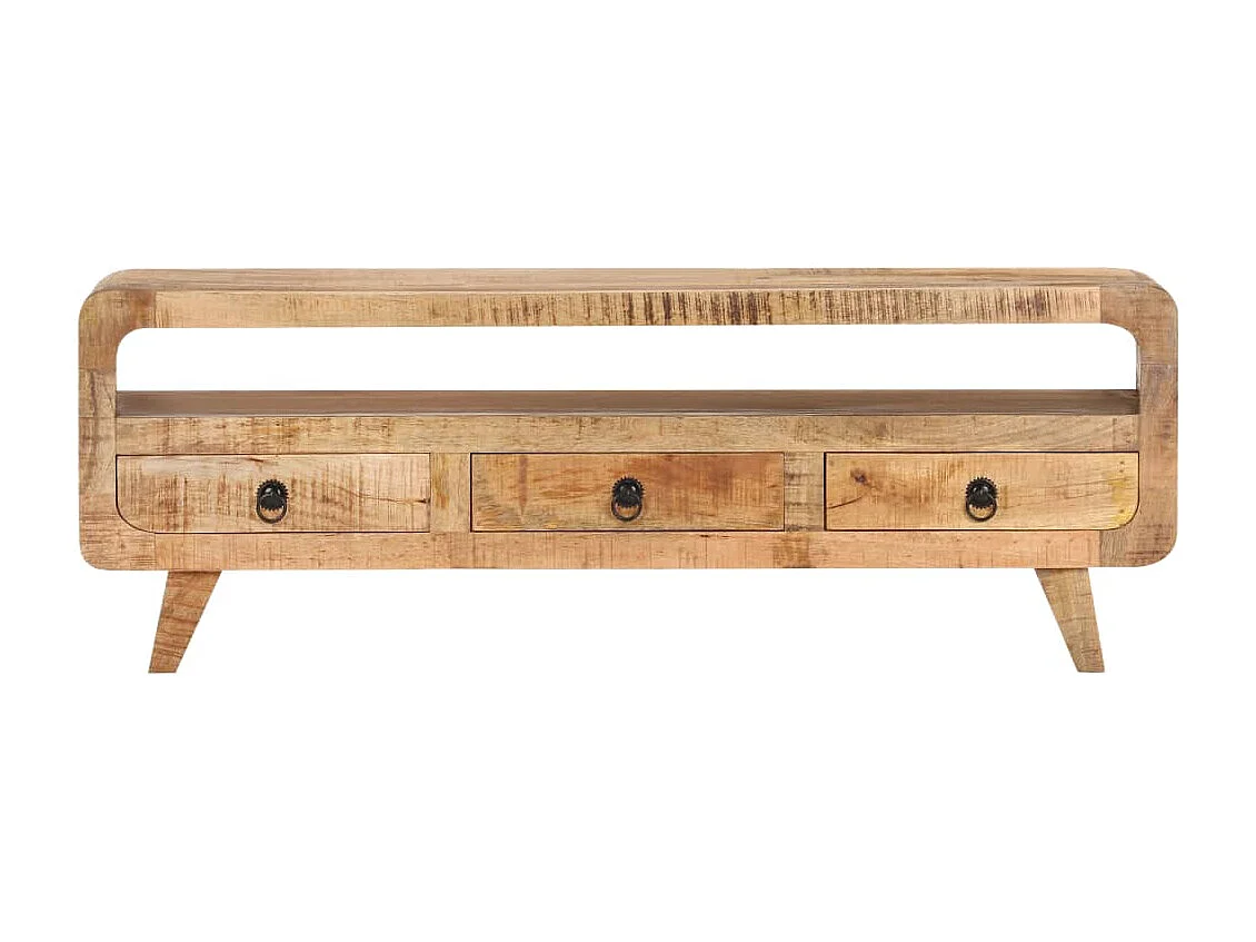 Tv-meubel 117x30x41 cm massief ruw mangohout