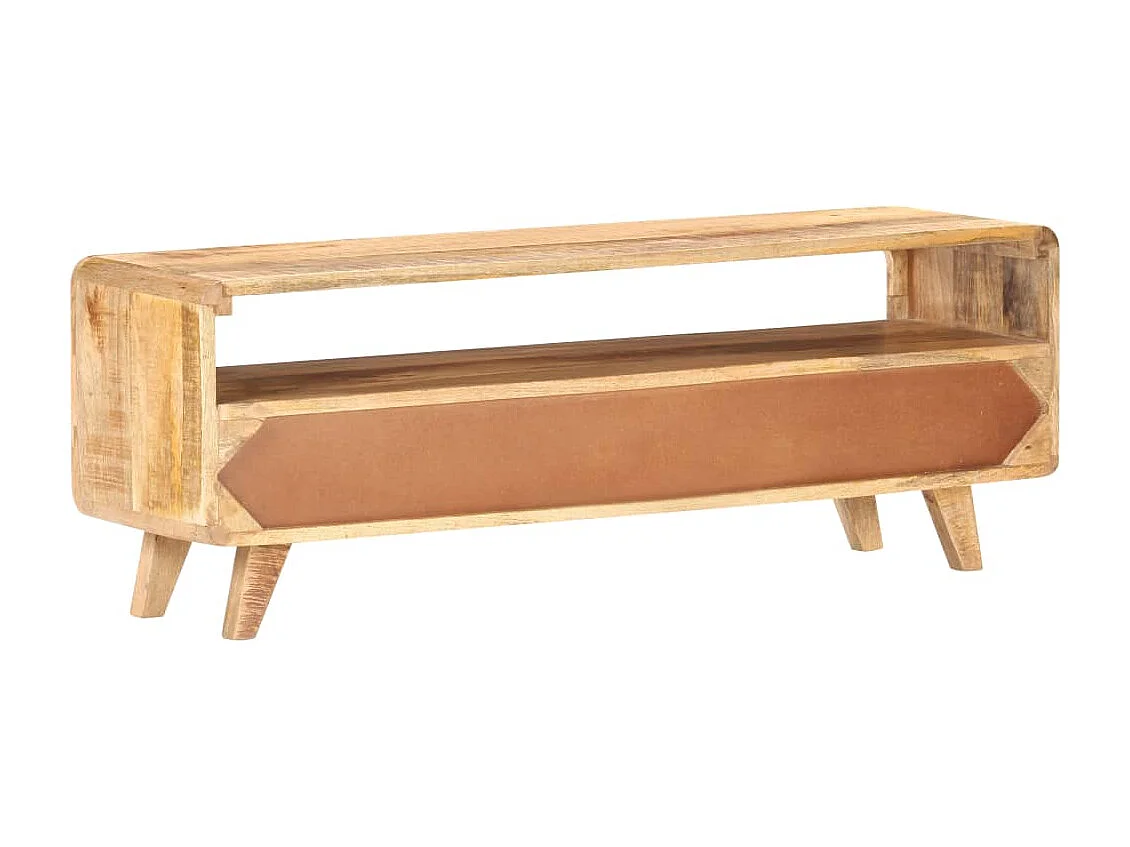 Tv-meubel 117x30x41 cm massief ruw mangohout