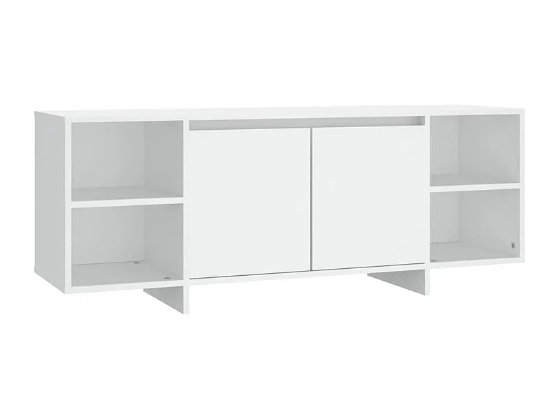 Meuble TV blanc 130x35x50 cm bois d'ingénierie