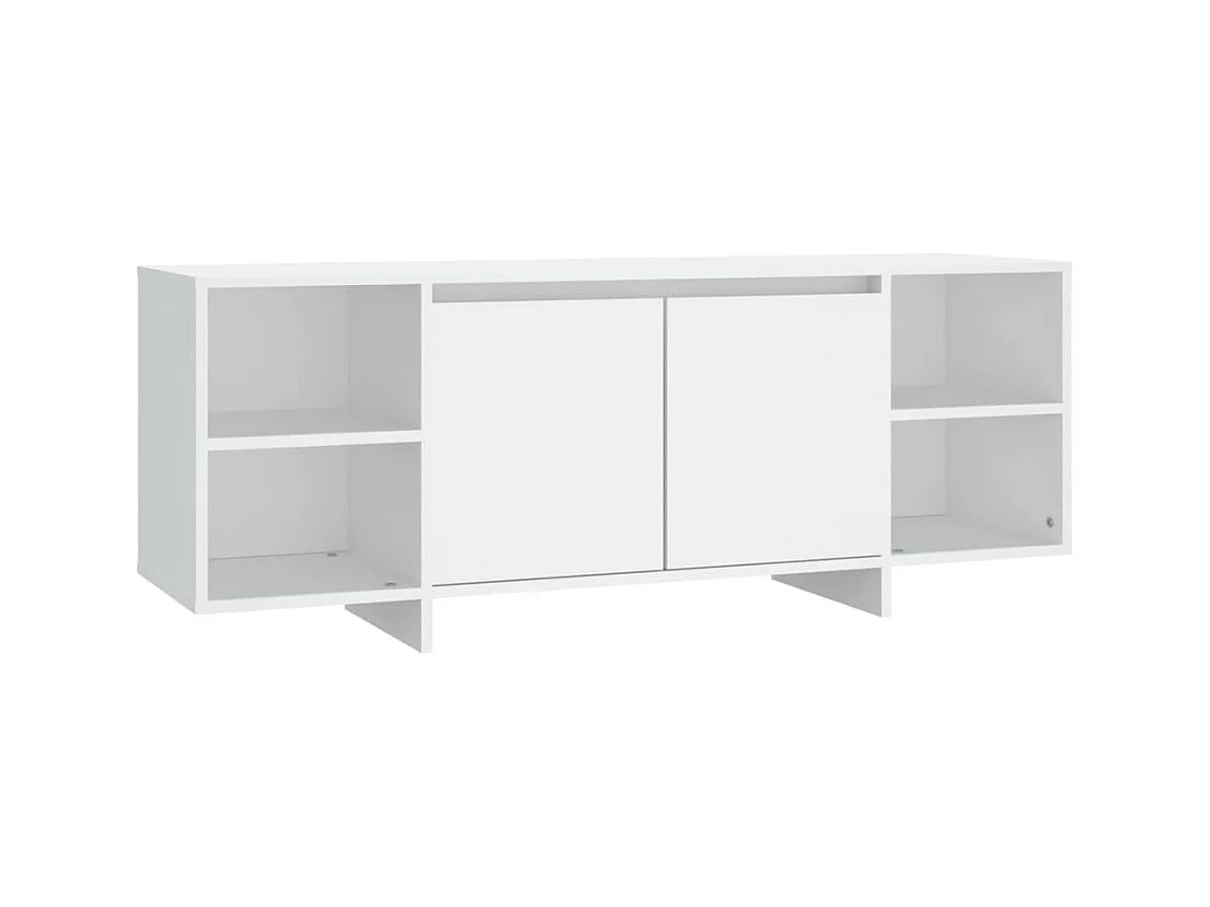 Meuble TV blanc 130x35x50 cm bois d'ingénierie