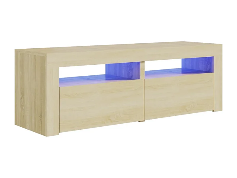 Meuble TV avec lumières LED chêne sonoma 120x35x40 cm