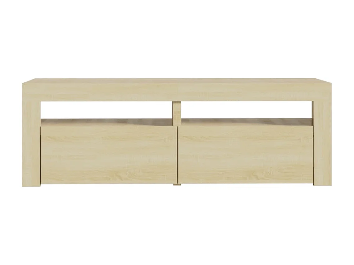 Meuble TV avec lumières LED chêne sonoma 120x35x40 cm