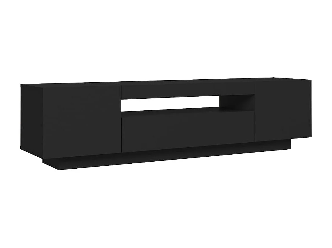 Meuble TV avec lumières LED noir 160x35x40 cm