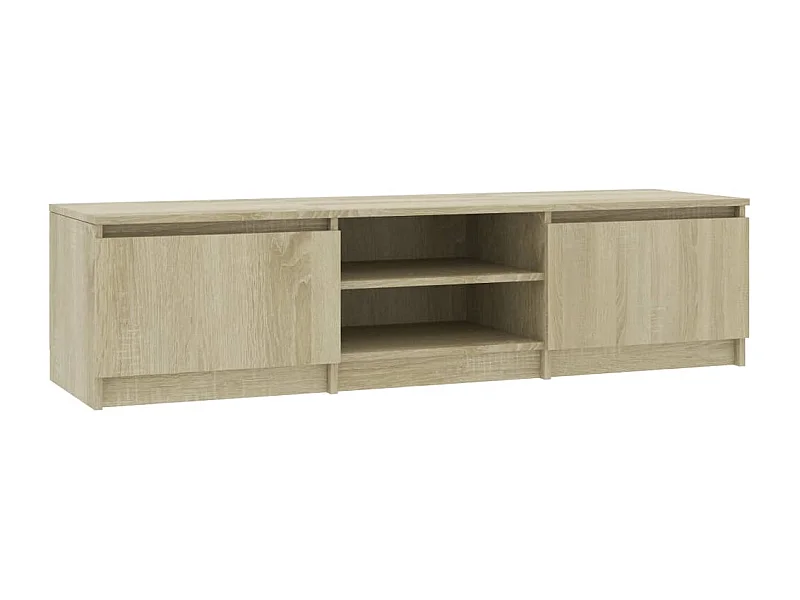 Mueble TV madera contrachapada color roble Sonoma 140x40x35,5cm