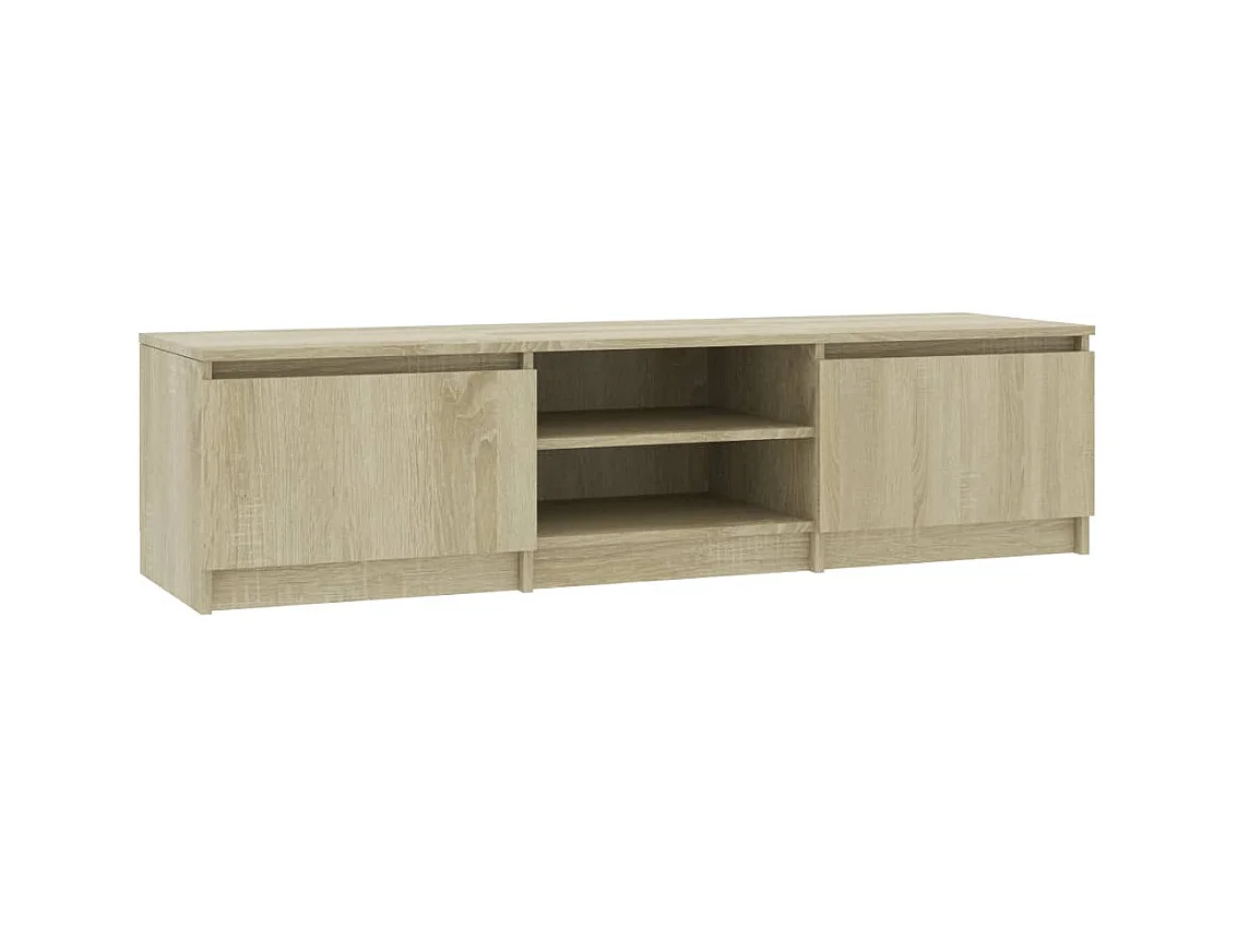 Mueble TV madera contrachapada color roble Sonoma 140x40x35,5cm