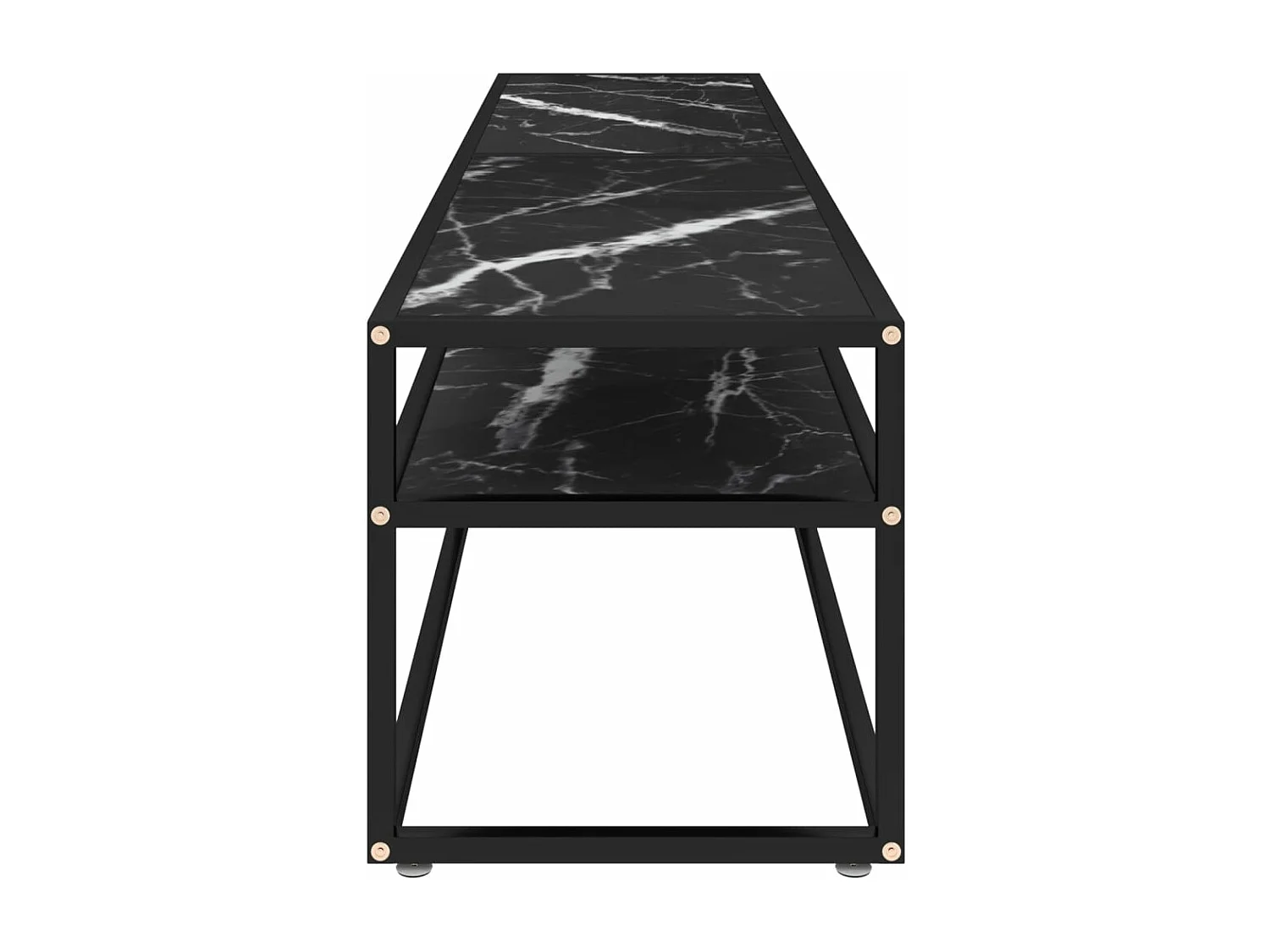 Tv-meubel 180x40x40,5 cm gehard glas zwartmarmerkleurig