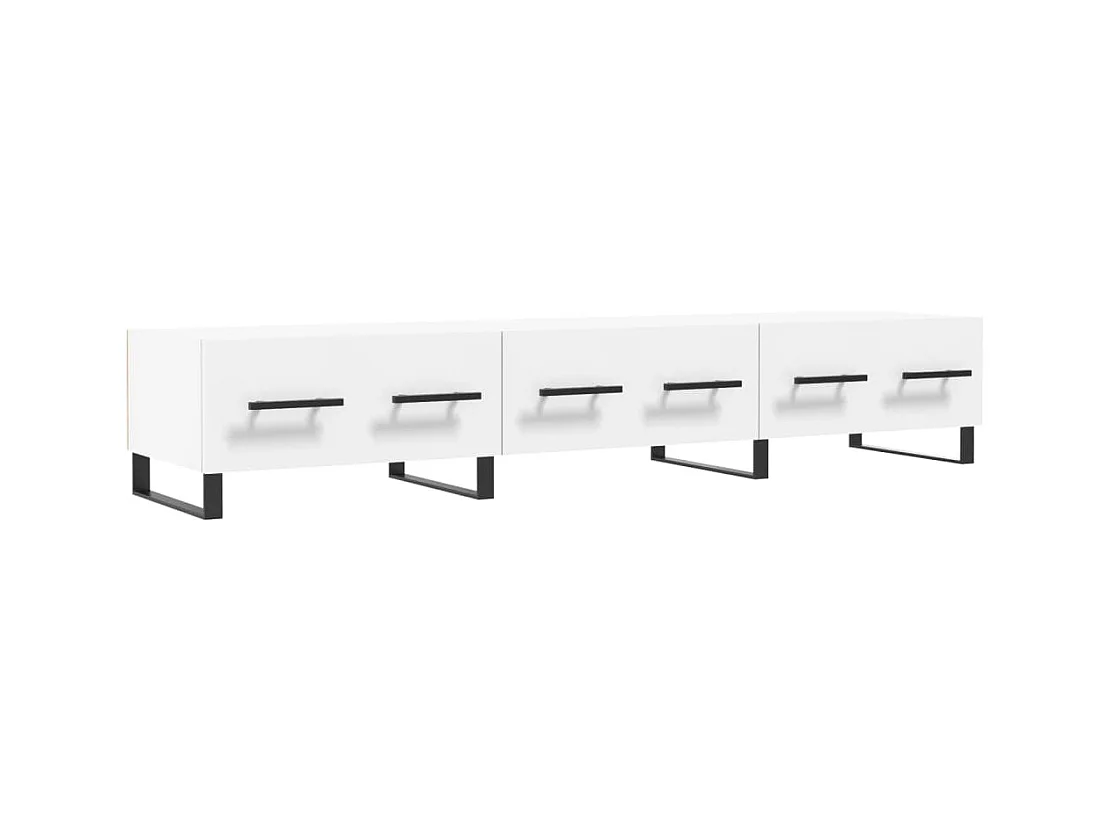 Meuble TV blanc 150x36x30 cm bois d'ingénierie