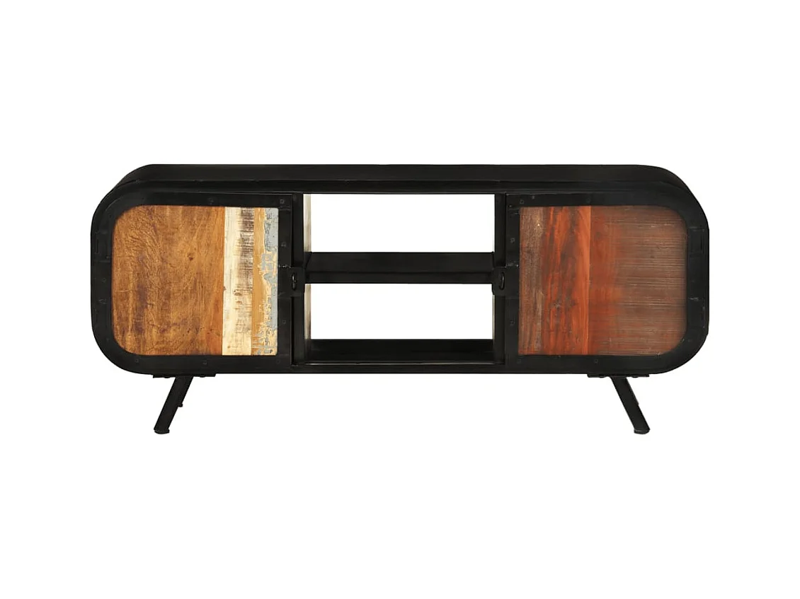 Meuble TV 110x30x45 cm Bois de récupération massif