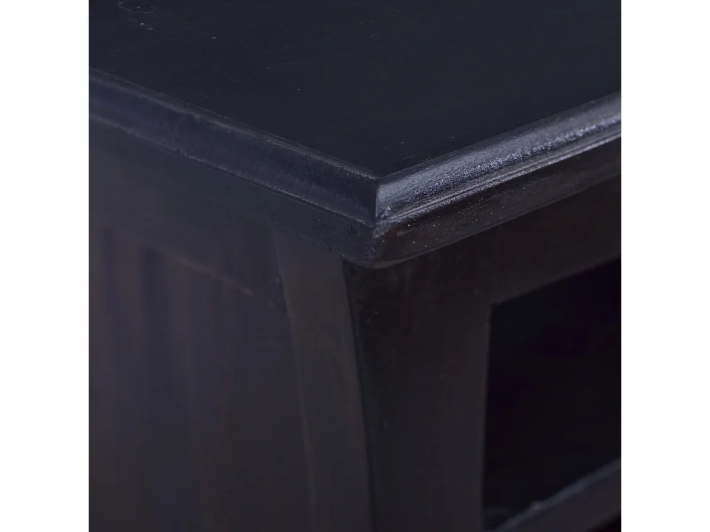 Móvel de TV 100x30x45 cm mogno maciço castanho café preto-claro