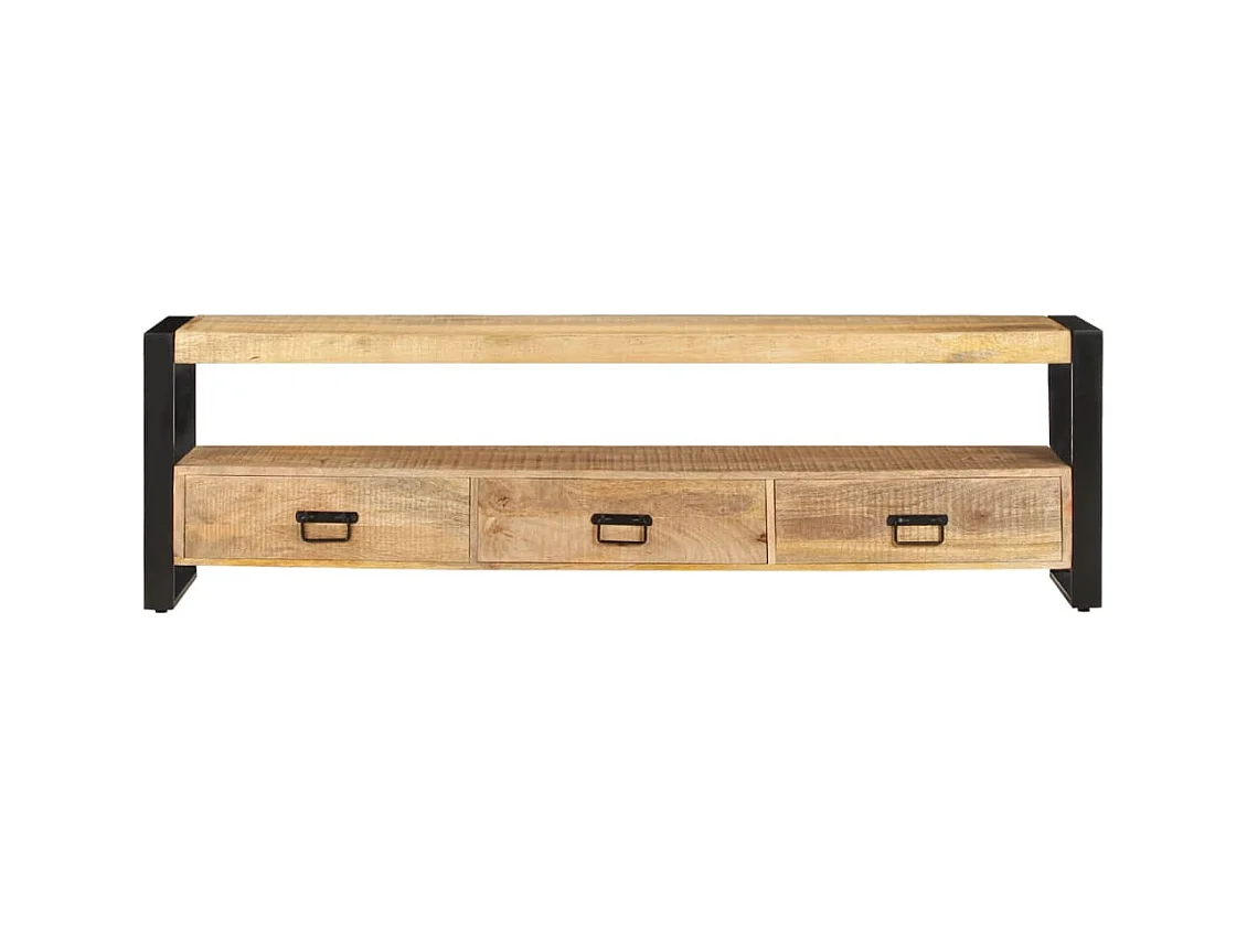 Meuble TV 150x30x45 cm Bois solide de manguier