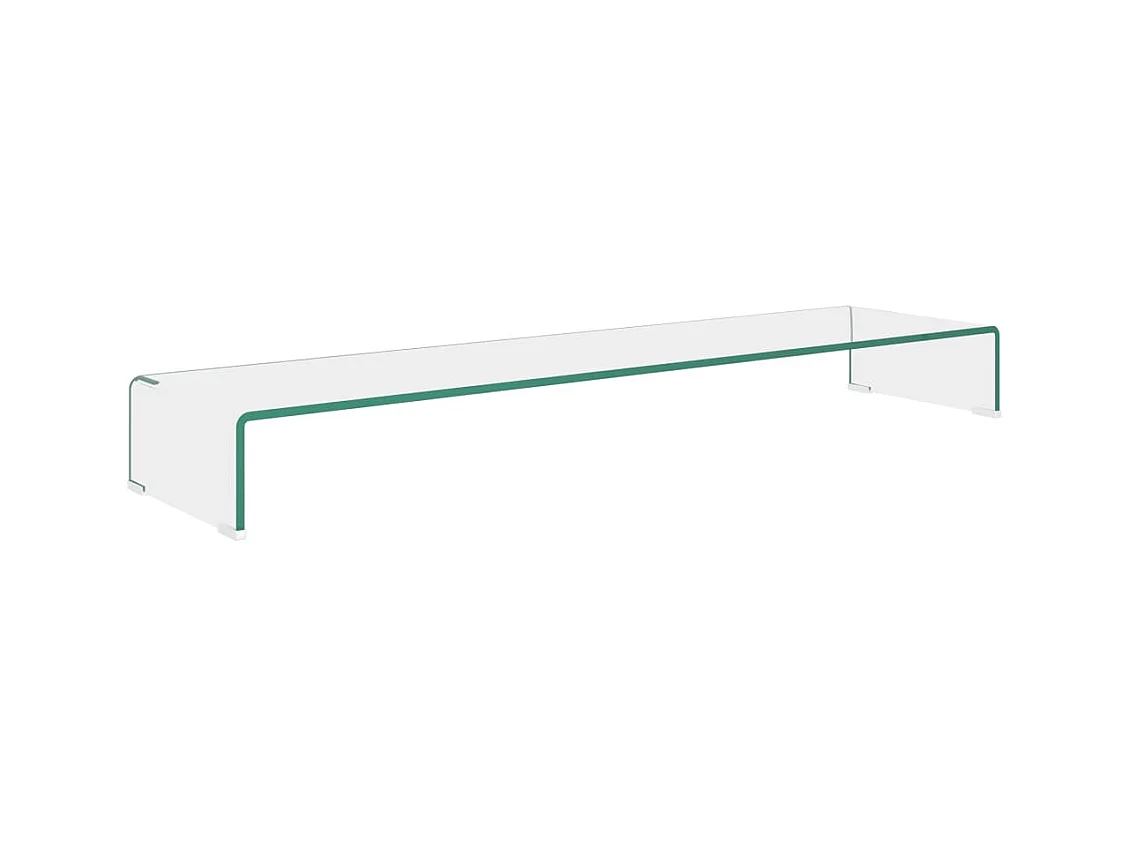 Meuble TV/ de moniteur 120 x 30 x 13 cm Verre Transparent