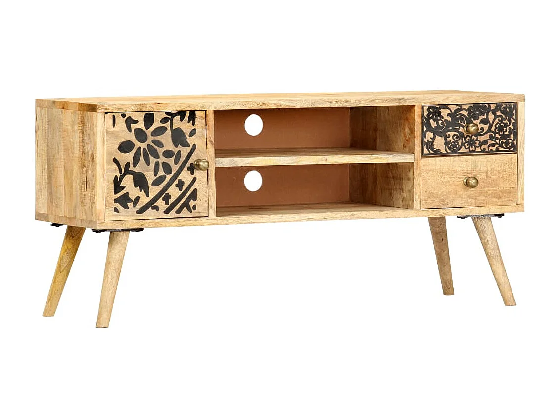 Mueble para TV madera maciza de mango 100x30x45 cm