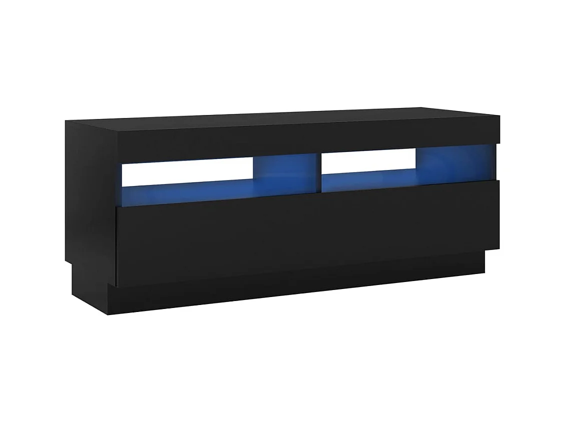 Meuble TV avec lumières LED noir 100x35x40 cm