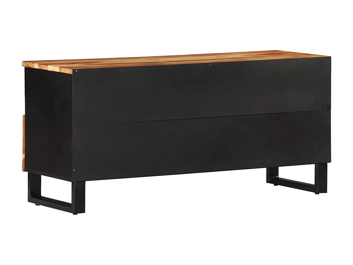 Mueble de TV madera acacia y madera de ingeniería 100x33x46 cm