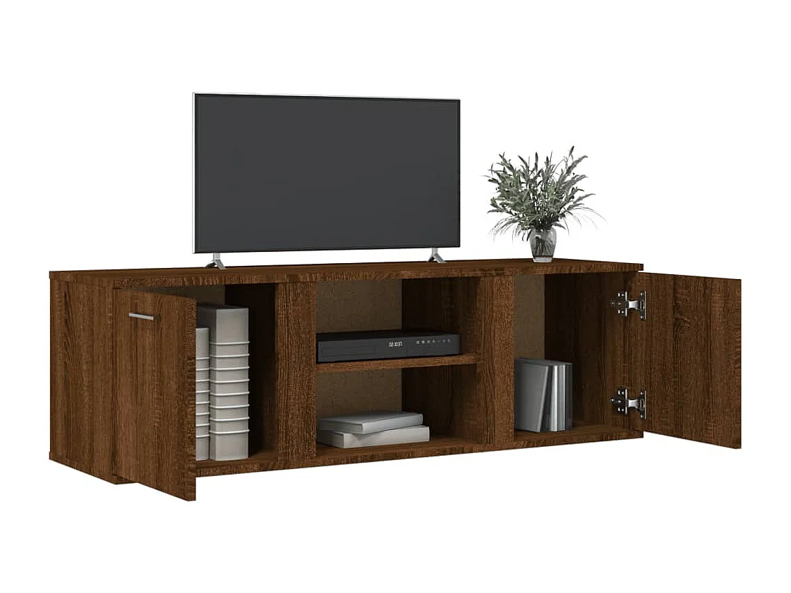 Móvel de TV 120x34x37 cm derivados de madeira carvalho castanho