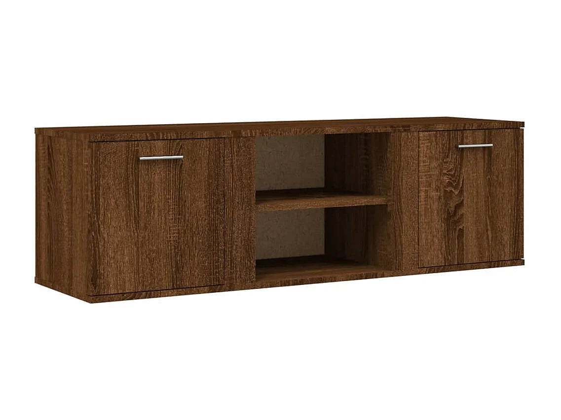Meuble TV chêne marron 120x34x37 cm bois d'ingénierie
