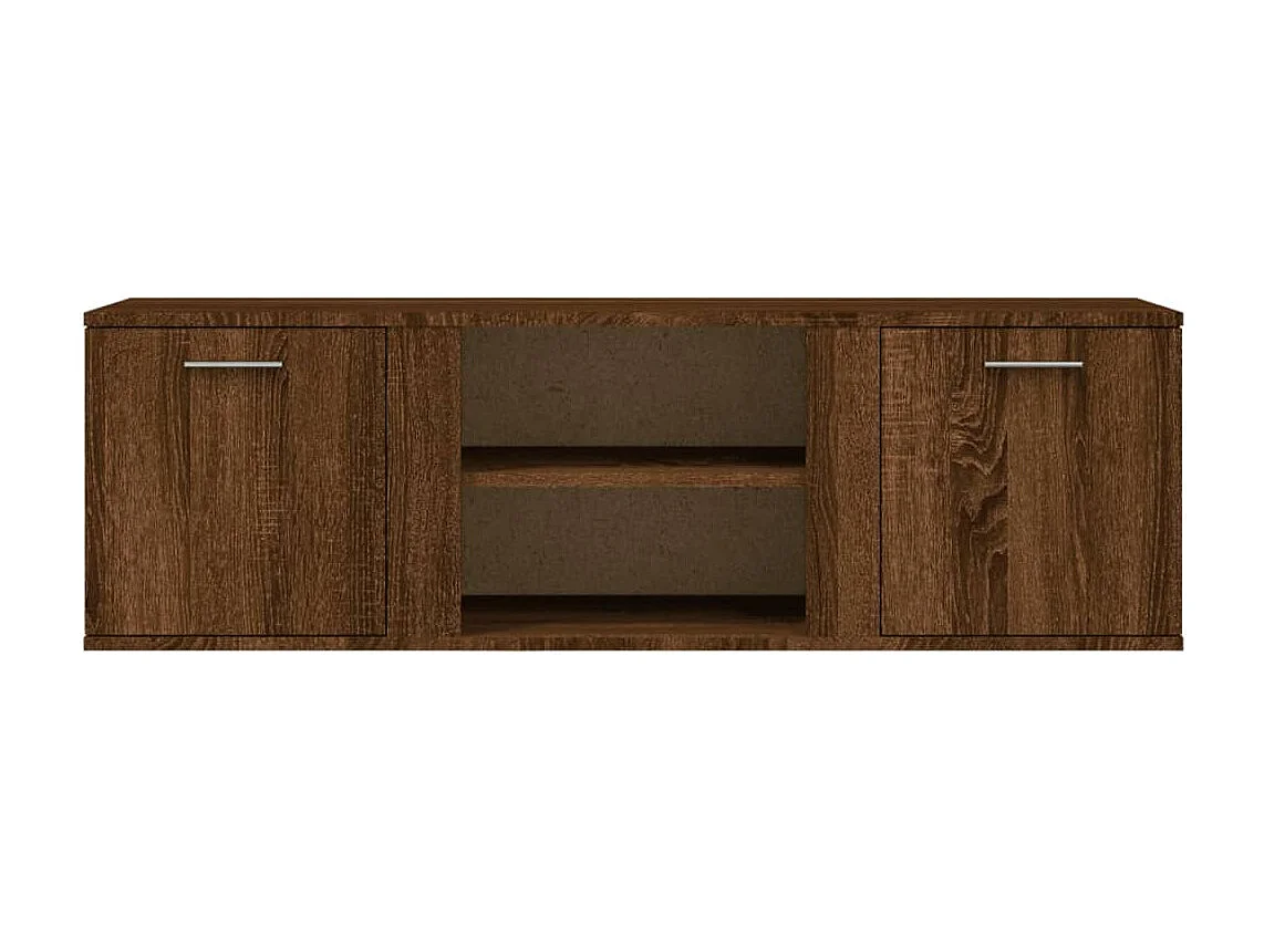 Meuble TV chêne marron 120x34x37 cm bois d'ingénierie