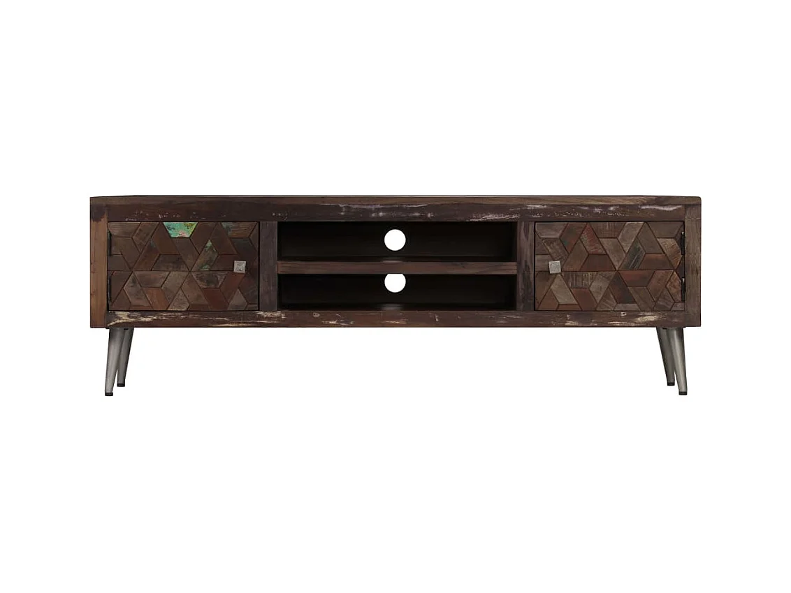 Meuble TV Bois de récupération solide 140 x 30 x 45 cm